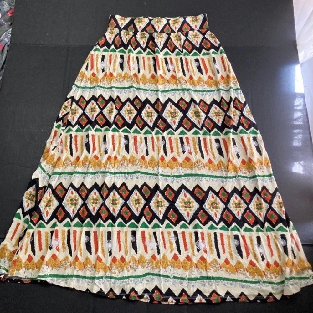 Multicolor Geometric Patterned Women's Skirt